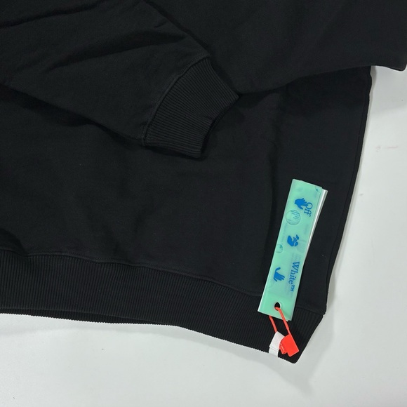 Off-White Floral Arrow Cotton Crewneck Sweatshirt Small Black NWT - Picture 11 of 15